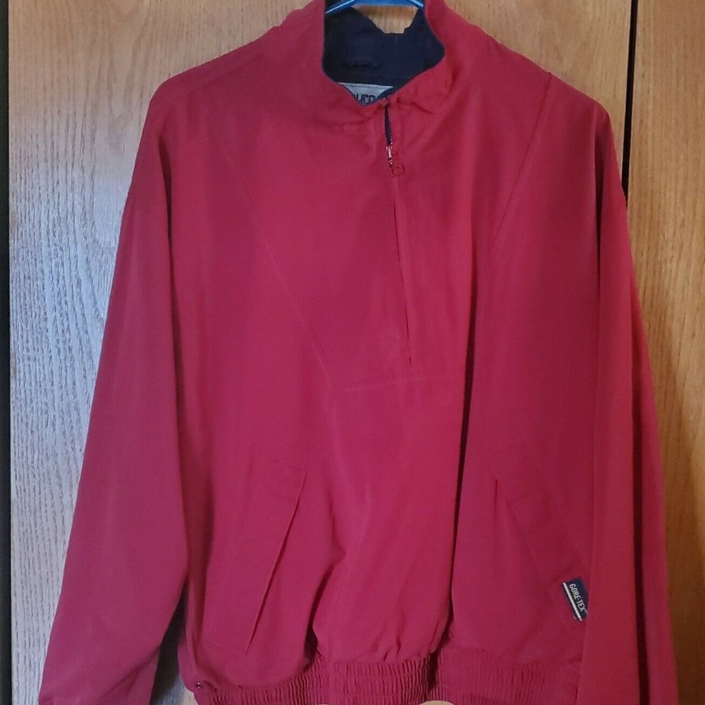 Tourney Gore-Tex Red Waterproof Pullover Windbreaker Golf Jacket Women Vintage